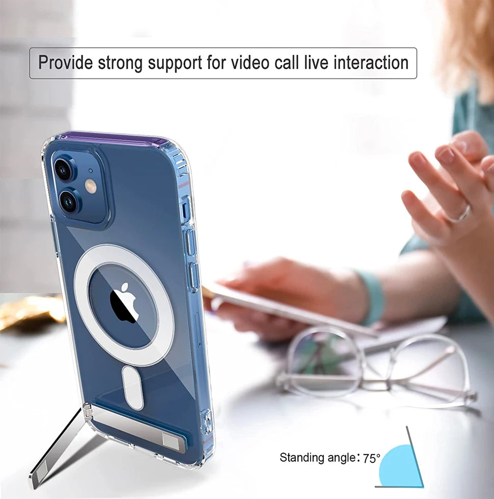 MagKick Clear Kickstand Phone Case